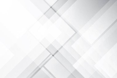 Soyut beyaz ve gri renkli, geometrik şekilli modern tasarım arka planı. Vektör illüstrasyonu.