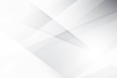 Soyut beyaz ve gri renkli, geometrik şekilli modern tasarım arka planı. Vektör illüstrasyonu.