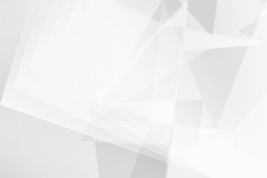 Soyut beyaz ve gri renkli, geometrik şekilli modern tasarım arka planı. Vektör illüstrasyonu.
