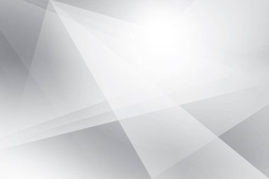 Soyut beyaz ve gri renkli, geometrik şekilli modern tasarım arka planı. Vektör illüstrasyonu.