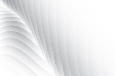 Soyut beyaz ve gri renkli, geometrik şekilli modern tasarım arka planı. Vektör illüstrasyonu.