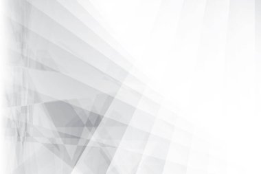 Soyut beyaz ve gri renkli, geometrik şekilli modern tasarım arka planı. Vektör illüstrasyonu.