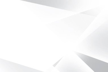 Soyut beyaz ve gri renkli, geometrik şekilli modern tasarım arka planı. Vektör illüstrasyonu.