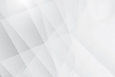 Soyut beyaz ve gri renkli, geometrik şekilli modern tasarım arka planı. Vektör illüstrasyonu.