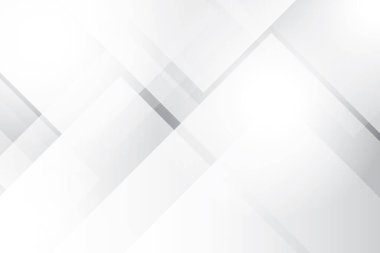Soyut beyaz ve gri renkli, geometrik şekilli modern tasarım arka planı. Vektör illüstrasyonu.