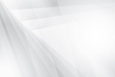 Soyut beyaz ve gri renkli, geometrik şekilli modern tasarım arka planı. Vektör illüstrasyonu.