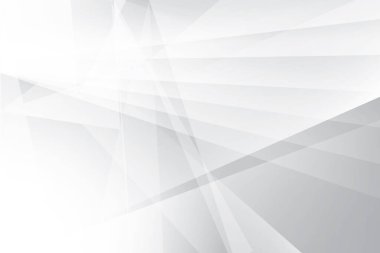 Soyut beyaz ve gri renkli, geometrik şekilli modern tasarım arka planı. Vektör illüstrasyonu.