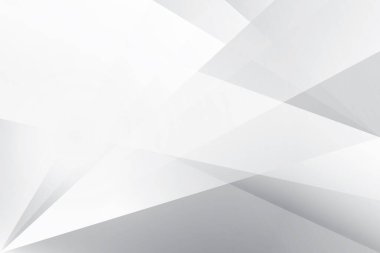 Soyut beyaz ve gri renkli, geometrik şekilli modern tasarım arka planı. Vektör illüstrasyonu.