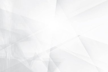 Soyut beyaz ve gri renkli, geometrik şekilli modern tasarım arka planı. Vektör illüstrasyonu.