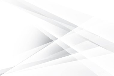 Soyut beyaz ve gri renkli, geometrik şekilli modern tasarım arka planı. Vektör illüstrasyonu.