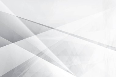 Soyut beyaz ve gri renkli, geometrik şekilli modern tasarım arka planı. Vektör illüstrasyonu.