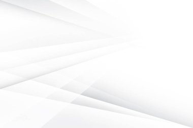 Soyut beyaz ve gri renkli, geometrik şekilli modern tasarım arka planı. Vektör illüstrasyonu.