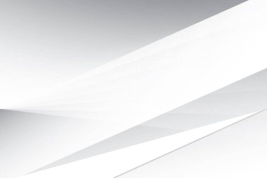 Soyut beyaz ve gri renkli, geometrik şekilli modern tasarım arka planı. Vektör illüstrasyonu.