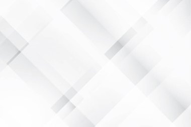 Soyut beyaz ve gri renkli, geometrik şekilli modern tasarım arka planı. Vektör illüstrasyonu.
