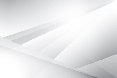 Soyut beyaz ve gri renkli, geometrik şekilli modern tasarım arka planı. Vektör illüstrasyonu.