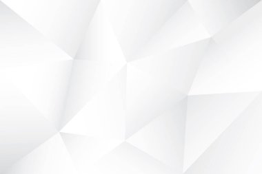 Soyut beyaz ve gri renkli, geometrik şekilli modern tasarım arka planı. Vektör illüstrasyonu.