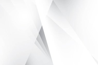 Soyut beyaz ve gri renkli, geometrik şekilli modern tasarım arka planı. Vektör illüstrasyonu.