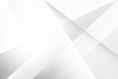 Soyut beyaz ve gri renkli, geometrik şekilli modern tasarım arka planı. Vektör illüstrasyonu.