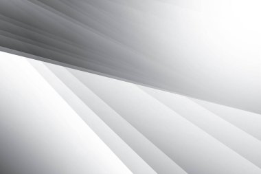 Soyut beyaz ve gri renkli, geometrik şekilli modern tasarım arka planı. Vektör illüstrasyonu.