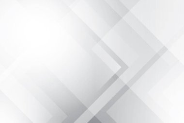 Soyut beyaz ve gri renkli, geometrik şekilli modern tasarım arka planı. Vektör illüstrasyonu.