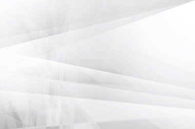 Soyut beyaz ve gri renkli, geometrik şekilli modern tasarım arka planı. Vektör illüstrasyonu.