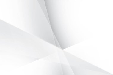 Soyut beyaz ve gri renkli, geometrik şekilli modern tasarım arka planı. Vektör illüstrasyonu.