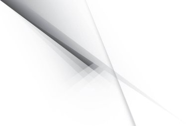 Soyut beyaz ve gri renkli, geometrik şekilli modern tasarım arka planı. Vektör illüstrasyonu.