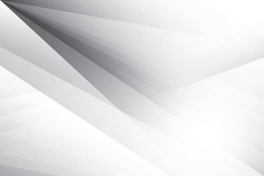 Soyut beyaz ve gri renkli, geometrik şekilli modern tasarım arka planı. Vektör illüstrasyonu.