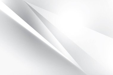 Soyut beyaz ve gri renkli, geometrik şekilli modern tasarım arka planı. Vektör illüstrasyonu.