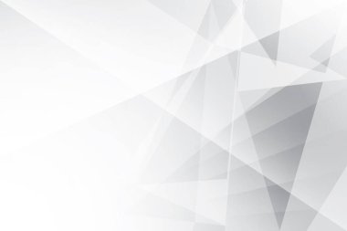 Soyut beyaz ve gri renkli, geometrik şekilli modern tasarım arka planı. Vektör illüstrasyonu.