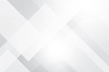 Soyut beyaz ve gri renkli, geometrik şekilli modern tasarım arka planı. Vektör illüstrasyonu.