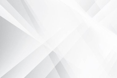 Soyut beyaz ve gri renkli, geometrik şekilli modern tasarım arka planı. Vektör illüstrasyonu.