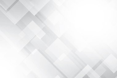 Soyut beyaz ve gri renkli, geometrik şekilli modern tasarım arka planı. Vektör illüstrasyonu.