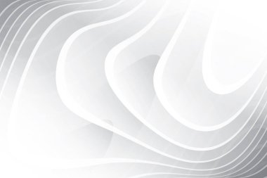 Soyut beyaz ve gri renkli, geometrik şekilli modern tasarım arka planı. Vektör illüstrasyonu.