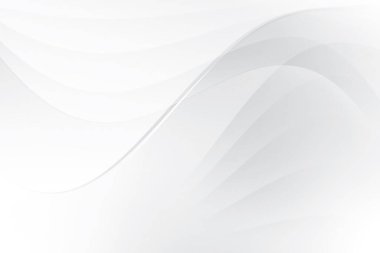 Soyut beyaz ve gri renkli, geometrik şekilli modern tasarım arka planı. Vektör illüstrasyonu.