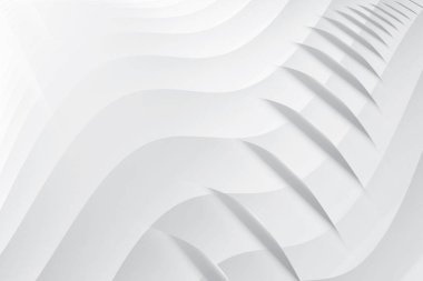 Soyut beyaz ve gri renkli, geometrik şekilli modern tasarım arka planı. Vektör illüstrasyonu.