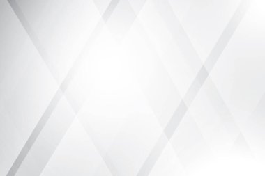Soyut beyaz ve gri renkli, geometrik şekilli modern tasarım arka planı. Vektör illüstrasyonu.