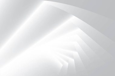Soyut beyaz ve gri renkli, geometrik şekilli modern tasarım arka planı. Vektör illüstrasyonu.