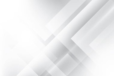 Soyut beyaz ve gri renkli, geometrik şekilli modern tasarım arka planı. Vektör illüstrasyonu.