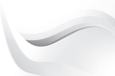 Soyut beyaz ve gri renkli, geometrik şekilli modern tasarım arka planı. Vektör illüstrasyonu.