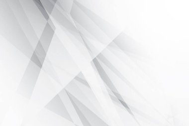 Soyut beyaz ve gri renkli, geometrik şekilli modern tasarım arka planı. Vektör illüstrasyonu.
