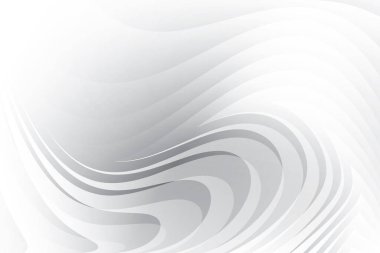 Soyut beyaz ve gri renkli, geometrik şekilli modern tasarım arka planı. Vektör illüstrasyonu.