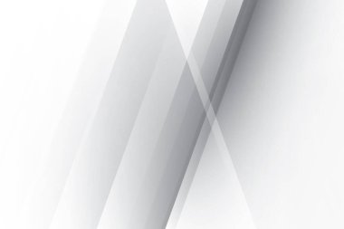 Soyut beyaz ve gri renkli, geometrik şekilli modern tasarım arka planı. Vektör illüstrasyonu.