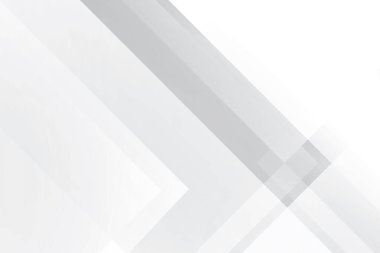 Soyut beyaz ve gri renkli, geometrik şekilli modern tasarım arka planı. Vektör illüstrasyonu.