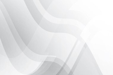 Soyut beyaz ve gri renkli, geometrik şekilli modern tasarım arka planı. Vektör illüstrasyonu.