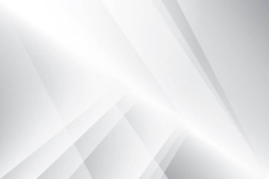 Soyut beyaz ve gri renkli, geometrik şekilli modern tasarım arka planı. Vektör illüstrasyonu.