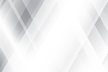 Soyut beyaz ve gri renkli, geometrik şekilli modern tasarım arka planı. Vektör illüstrasyonu.