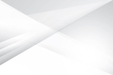 Soyut beyaz ve gri renkli, geometrik şekilli modern tasarım arka planı. Vektör illüstrasyonu.