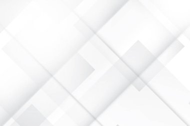 Soyut beyaz ve gri renkli, geometrik şekilli modern tasarım arka planı. Vektör illüstrasyonu.