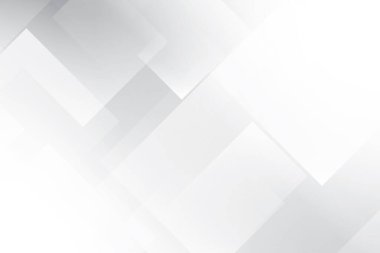 Soyut beyaz ve gri renkli, geometrik şekilli modern tasarım arka planı. Vektör illüstrasyonu.